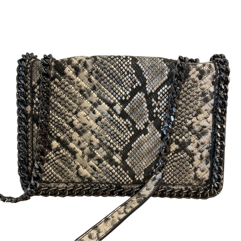 Aldo Womens NWOT Snake‎ Print Chain Strap Shoulder Bag